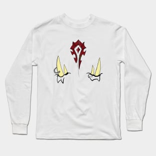 orc fangs for the horde Long Sleeve T-Shirt